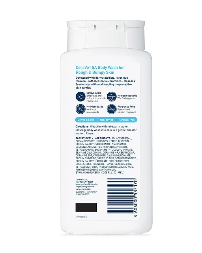 Cerave SA Body Wash for Rough & Bumpy Skin